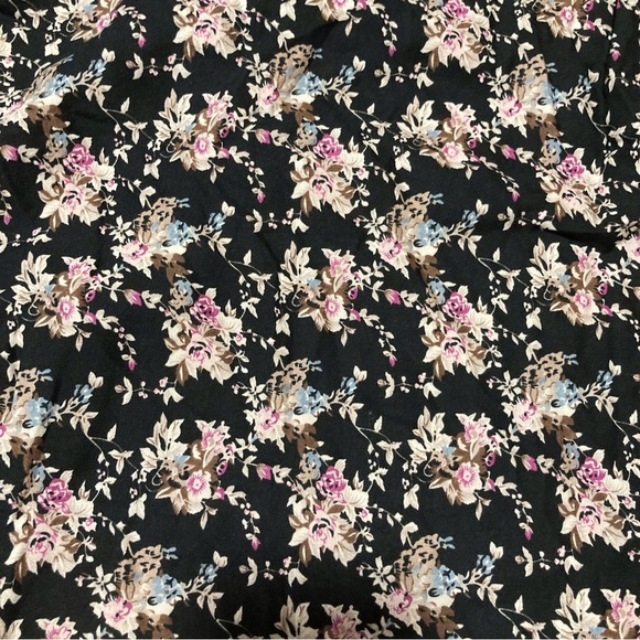 Vintage Floral Peasant Blouse | US GIRLS | Shoulder Pads | Flounces | 100% Rayon - Picture 5 of 10